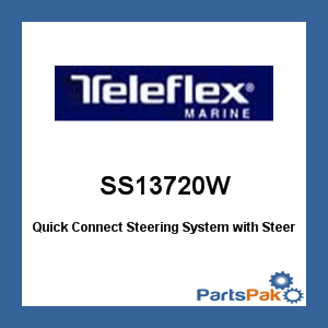 SeaStar Solutions (Teleflex) SS13720W; Quick Connect Steering System with Steering Wheel 20 Ft