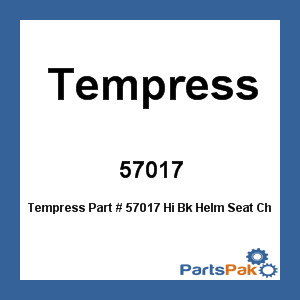 Tempress 57017; High Back Helm Seat Charcoal/Gray