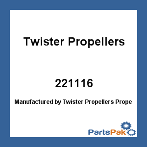Twister Propellers 221116; Propeller V4 12.75 R 21 3 Blade Al Xc