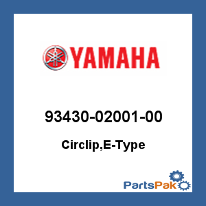 Yamaha 93430-02001-00 Circlip, E-Type; 934300200100