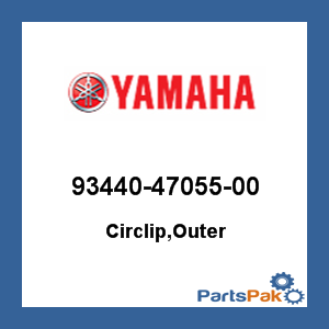 Yamaha 93440-47055-00 Circlip, Outer; 934404705500