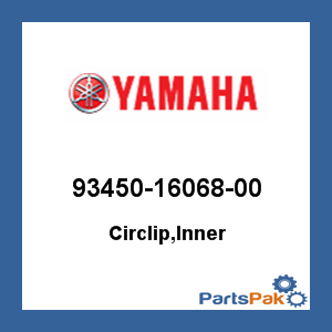 Yamaha 93450-16068-00 Circlip, Inner; 934501606800