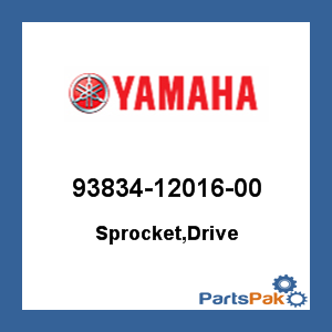 Yamaha 93834-12016-00 Sprocket, Drive; 938341201600