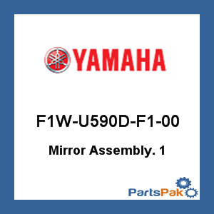 Yamaha F1W-U590D-F1-00 Mirror Assembly 1; F1WU590DF100