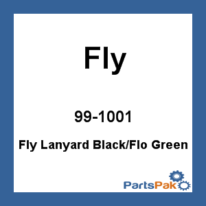 Fly Racing 99-1001; Fly Lanyard Black/Flo Green
