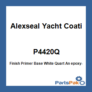 Alexseal Yacht Coating P4420Q; Finish Primer Base White Quart