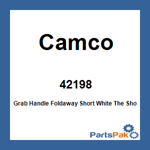 Camco 42198; Grab Handle Foldaway Short White