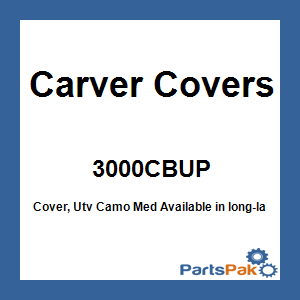 Carver Covers 3000CBUP; Cover, Utv Camo Med
