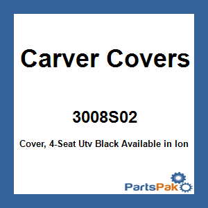 Carver Covers 3008S02; Cover, 4-Seat Utv Black