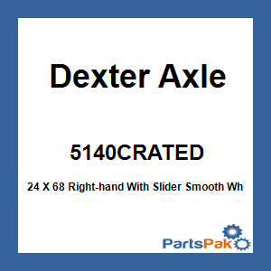 Dexter Axle 5140CRATED; 24 X 68 Right-hand With Slider Smooth White