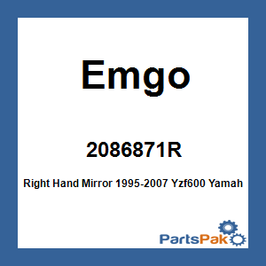 Emgo 2086871R; Right Hand Mirror 1995-2007 Yzf600 Yamaha