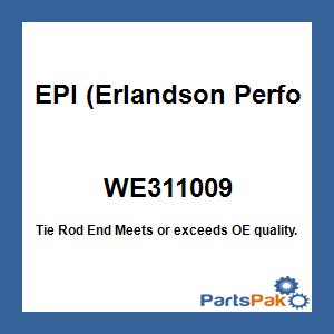 EPI (Erlandson Performance Inc.) WE311009; Tie Rod End