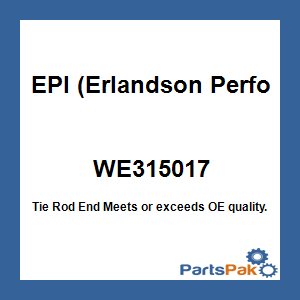 EPI (Erlandson Performance Inc.) WE315017; Tie Rod End