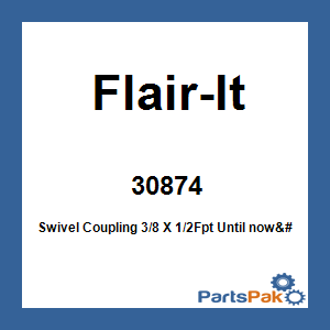 Flair-It 30874; Swivel Coupling 3/8 X 1/2Fpt