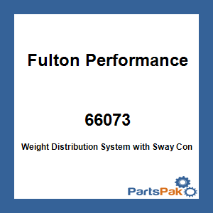Fulton Performance 66073; Weight Distribution System with Sway Control, Strait-Line 800 Lbs