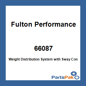 Fulton Performance 66087; Weight Distribution System with Sway Control, Strait-Line 800 Lbs