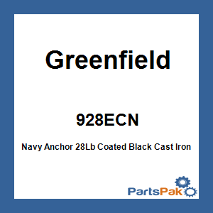 Greenfield 928ECN; Navy Anchor 28Lb Coated Black