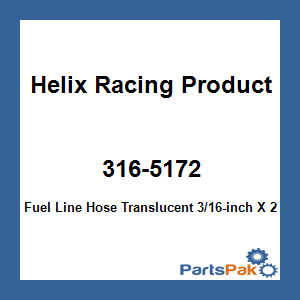 Helix Racing Products 316-5172; Fuel Line Hose Translucent 3/16-inch X 25-Foot Purple