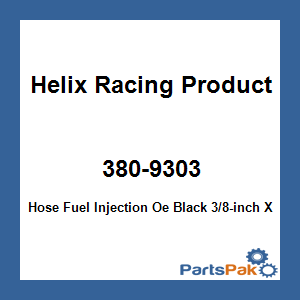 Helix Racing Products 380-9303; Hose Fuel Injection Oe Black 3/8-inch X 3-Foot