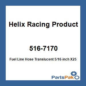 Helix Racing Products 516-7170; Fuel Line Hose Translucent 5/16-inch X25-Foot Green