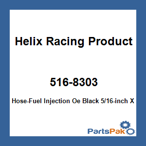 Helix Racing Products 516-8303; Hose-Fuel Injection Oe Black 5/16-inch X3-Foot