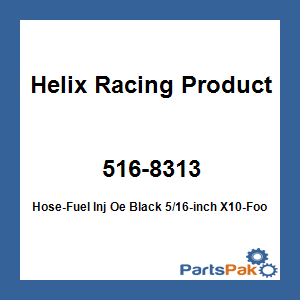Helix Racing Products 516-8313; Hose-Fuel Inj Oe Black 5/16-inch X10-Foot