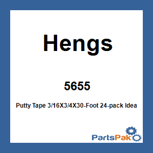 Hengs 5655; Putty Tape 3/16X3/4X30-Foot 24-pack