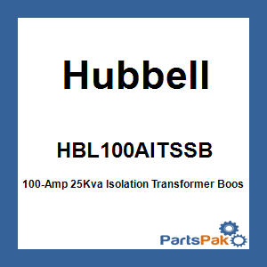 Hubbell HBL100AITSSB; 100-Amp 25Kva Isolation Transformer Boost Stainless Steel
