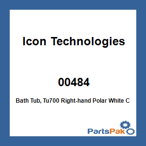 Icon Technologies 00484; Bath Tub, Tu700 Right-hand Polar White