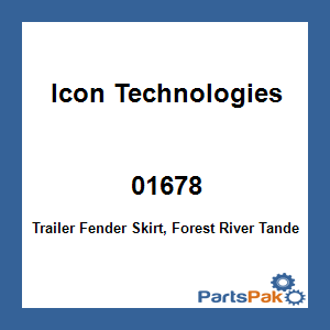 Icon Technologies 01678; Trailer Fender Skirt, Forest River Tandem Fs785 Taupe