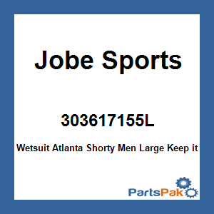 Jobe Sports 303617155L; Wetsuit Atlanta Shorty Men Large
