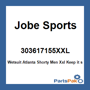 Jobe Sports 303617155XXL; Wetsuit Atlanta Shorty Men Xxl