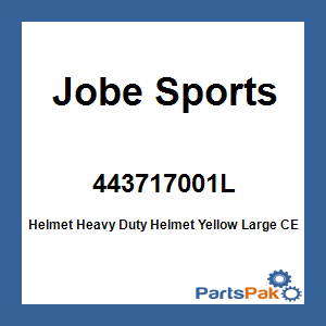 Jobe Sports 443717001L; Helmet Heavy Duty Helmet Yellow Large