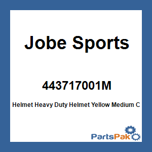 Jobe Sports 443717001M; Helmet Heavy Duty Helmet Yellow Medium
