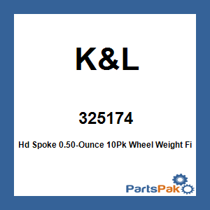 K&L 325174; Hd Spoke 0.50-Ounce 10Pk Wheel Weight