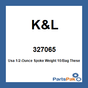 K&L 327065; Usa 1/2-Ounce Spoke Weight 10/Bag