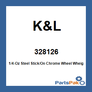 K&L 328126; 1/4-Oz Steel Stick/On Chrome Wheel Wheights 360/Box