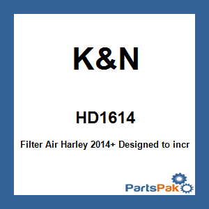 K&N HD1614; Filter Air Harley 2014+