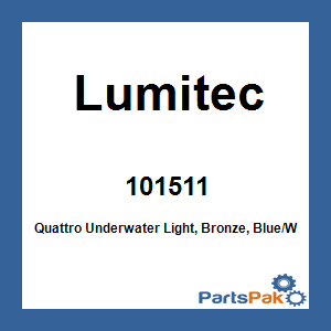 Lumitec 101511; Quattro Underwater Light, Bronze, Blue/White