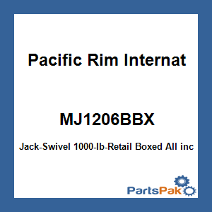 Pacific Rim International MJ1206BBX; Jack-Swivel 1000-lb-Retail Boxed
