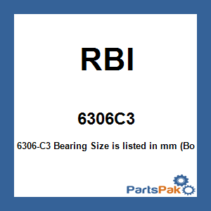 RBI 6306C3; 6306-C3 Bearing