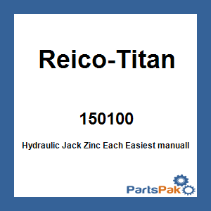 Reico-Titan 150100; Hydraulic Jack Zinc Each
