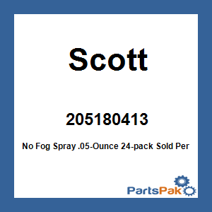 Scott 205180413; No Fog Spray .05-Ounce 24-pack