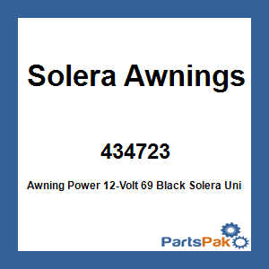 Solera Awnings 434723; Awning Power 12-Volt 69 Black