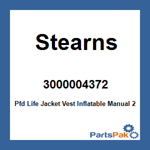 Stearns 3000004372; Pfd Life Jacket Vest Inflatable Manual 24G Gray/Blue