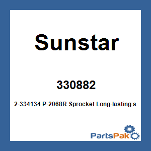 Sunstar 330882; 2-334134 P-2068R Sprocket