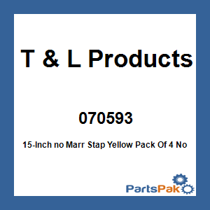T & L Products 070593; 15-Inch no Marr Stap Yellow Pack Of 4