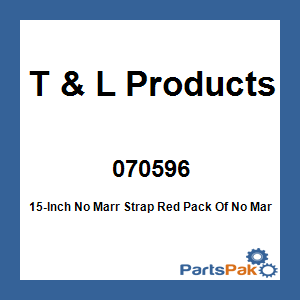 T & L Products 070596; 15-Inch No Marr Strap Red Pack Of