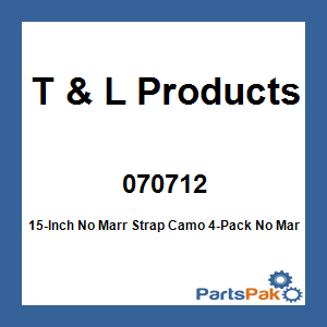 T & L Products 070712; 15-Inch No Marr Strap Camo 4-Pack