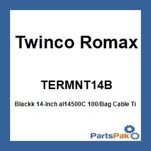 Twinco Romax TERMNT14B; Blackk 14-Inch al14500C 100/Bag Cable Tie